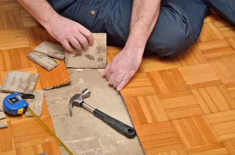 how to remove peel and stick tiles from a hardwood floor